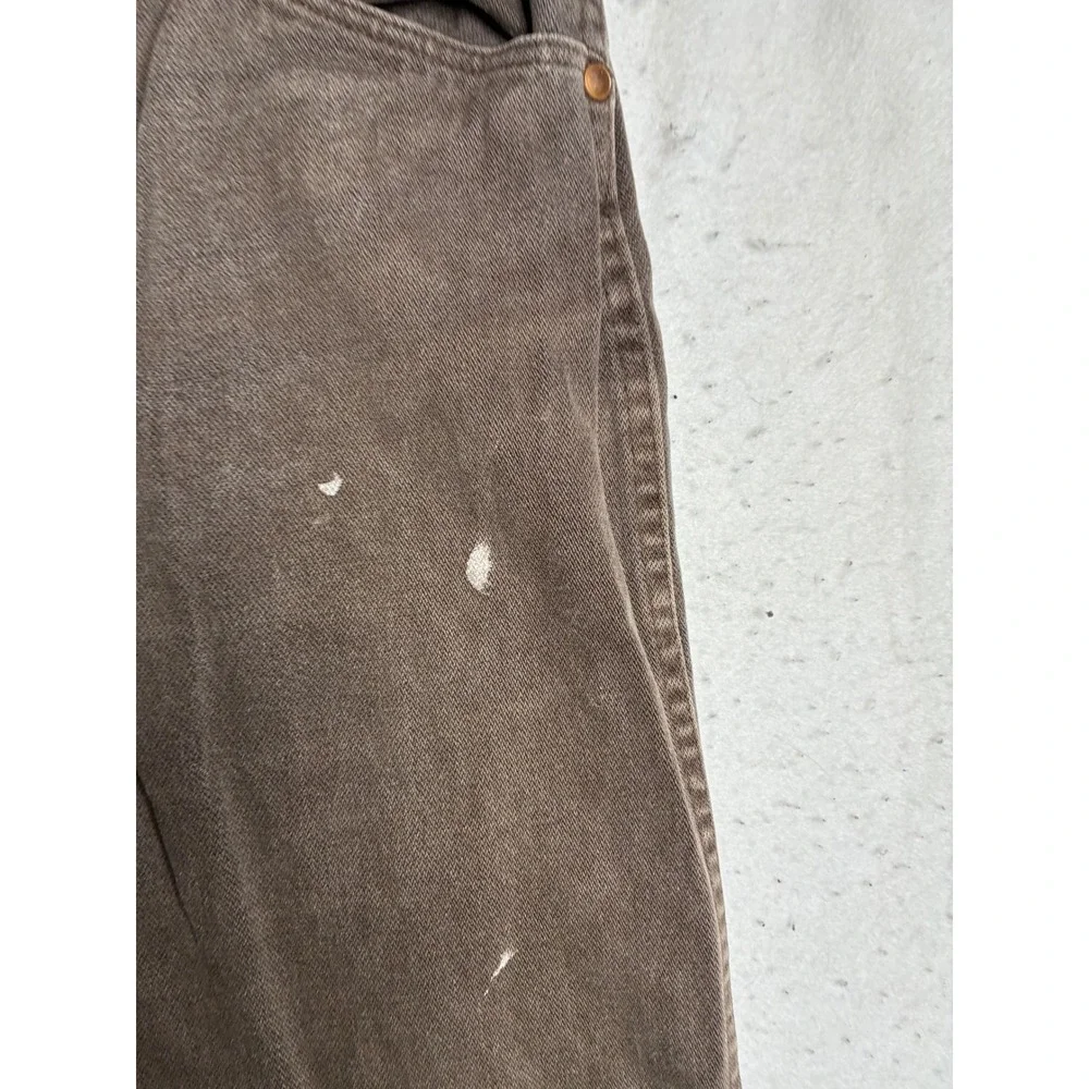 Vintage Wrangler 13MWZTN Brown‎ Jeans Mens 32x33 Distressed Made in USA Workwear
